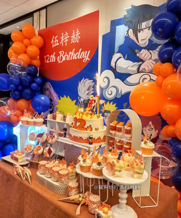 火影青春·逐梦成长甜品套餐-动物奶油-8+6双层主蛋糕+50个小甜品+送货+1人上门摆好分切+撤场