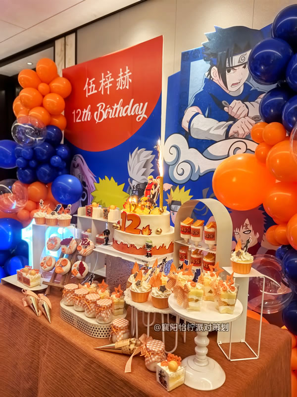 火影青春·逐梦成长甜品套餐-动物奶油-8+6双层主蛋糕+50个小甜品+送货+1人上门摆好分切+撤场